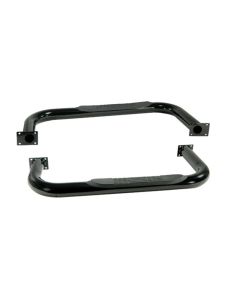 Rugged Ridge 3-In Round Side Steps Black 87-95 Jeep Wrangler - 11590.03