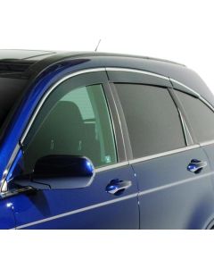 AVS 07-11 Honda CR-V Ventvisor Low Profile Deflectors 6pc - Smoke w/Chrome Trim - 796002