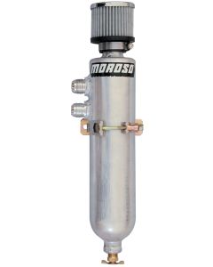 Moroso Breather Tank/Catch Can - Two -12An Fittings - Aluminum - 85466
