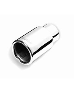 Gibson Rolled Edge Straight-Cut Tip - 3.5in OD/2.5in Inlet/12in Length - Stainless - 500632