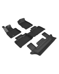 3D MAXpider 2020-2021 Ford Explorer 1st/2nd/3rd Row Floor Mats - Black - L1FR13101509