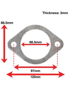 A'PEXi - Exhaust Gasket (Two Bolt) - Replacement - P84 x D54.5