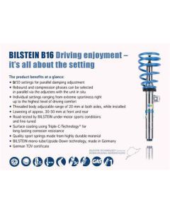 Bilstein B16 (DampTronic) 2015-2018 BMW M3/M4 F80/F82 Front & Rear Performance Suspension System - 49-246988
