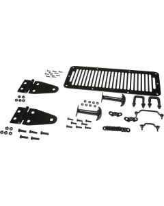Kentrol 78-95 Jeep CJ/Wrangler YJ Hood Kit - Powdercoat Black - 50470