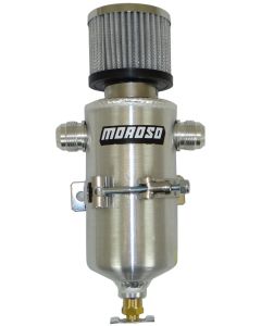 Moroso Breather Tank/Catch Can - Two -12An Male Fittings - Aluminum - 85469