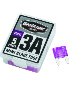 BikeMaster 5Piece 3A Replacement Mini Blade Fuse - 152441