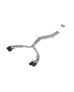 MBRP 2.5" Resonator Back Dual Rear Quad Carbon Fiber Tips Audi S5 Coupe | S4 Sedan 2018-2022- MBRP-S - S46073CF