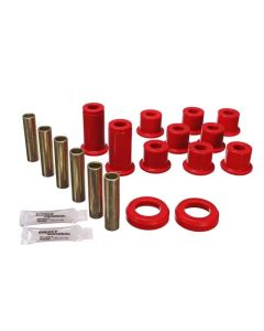 Energy Suspension 82-04 GM S-10/S-15 Pickup 2WD / 82-04 S-10 Blazer Red Rear Leaf Spring Bushing Set - 3.2129R