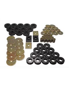 Energy Suspension 55-57 Chevy Full Size (Belair/Caprice/Impala) Black Body Mount Set - 3.4106G
