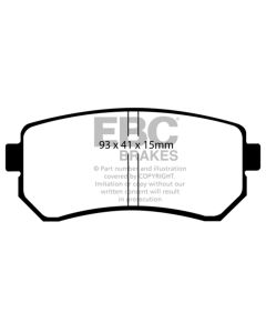 EBC 06-11 Hyundai Accent 1.6 Ultimax2 Rear Brake Pads - UD1157