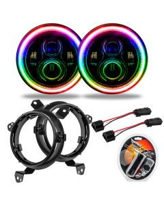 Oracle Jeep Wrangler JL/Gladiator JT 7in. High Powered LED Headlights (Pair) ColorSHIFT - 5769J-330