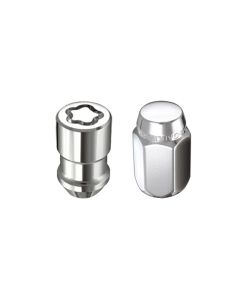 McGard 5 Lug Hex Install Kit w/Locks (Cone Seat Nut) M12X1.5 / 13/16 Hex / 1.5in. Length - Chrome - 84557