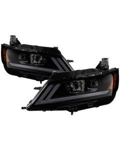 xTune 14-18 Chevy Impala (Excl Limited) DRL Halogen Proj Headlights - Blk Smk (PRO-JH-CIM15-LB-BSM) - 9042881