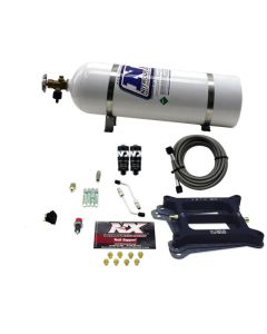 Nitrous Express 4150 Hitman 4-BBL Nitrous Kit (100-200HP) w/15lb Bottle - 40040-15