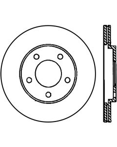 StopTech Power Slot 05-10 Mustang V6/4.0L / GT V8-4.6L Rear Right CRYO Rotor - 126.61087CSR
