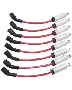 Edelbrock Spark Plug Wire Set LS Truck w/ Metal Sleeves 99-15 50 Ohm Resistance Red Wire (Set of 8) - 22716