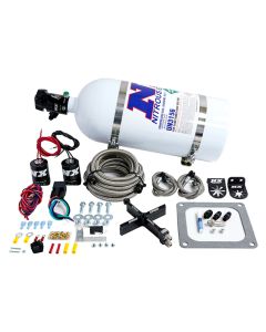 Nitrous Express 4500 Covert Crossbar Plate System Stage 6 50-300HP (10lb Bottle) - 63071-10