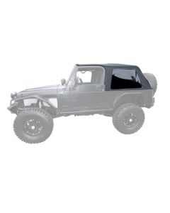 Rampage 2004-2006 Jeep Wrangler(TJ) LJ Unlimited Frameless Soft Top Kit - Black Diamond - 109635