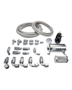 Deatschwerks X2 Series Pump Hanger -8AN Feed w/ -6AN Return PTFE Plumbing Kit for 92-00 Honda Civic - 6-625