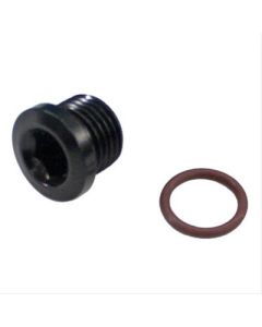 Fragola -12AN (1 1/16-12) Socket Hex Port Plug - Black - 481312-BL