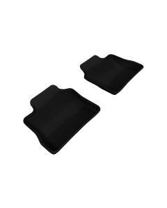 3D MAXpider 2010-2016 Porsche Panamera Kagu 2nd Row Floormats - Black - L1PO00621509