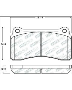 StopTech Street Select 09-18 Nissan GT-R Rear Brake Pads - 305.13830
