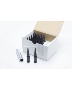 Wheel Mate Spiked Lug Nuts Set of 24 - Black 14x1.50 - 35421P