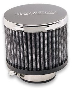 Moroso Filtered Valve Cover Breather - Clamp-On - No Hood - 1-3/8in ID - 68815
