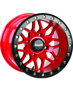 DragonFire Racing Typhon Wheel 15X10 4/137 5+5 +0 Machined Red - 523209