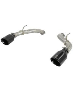 aFe POWER Takeda 2.5in 304 SS Axle-Back Exhaust w/ Black Tips 17-19 Infiniti Q60 V6-3.0L (tt) - 49-36133NM-B