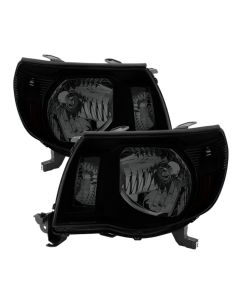 Xtune Toyota Tacoma 05-11 Amber Crystal Headlights Black Smoked HD-JH-TT05-AM-BSM - 9030420