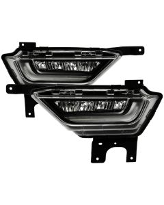 Spyder 21-23 Ford F150 w/ Turn Signal OEM Style Full LED Fog Lights w/ Switch FL-FF1502021-LED-T-C - 9052262