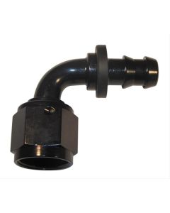 Fragola -10AN Nut x -8AN 90 Degree Push-Lite Hose End For Fuel Cell Conversion - Black - 209110-BL