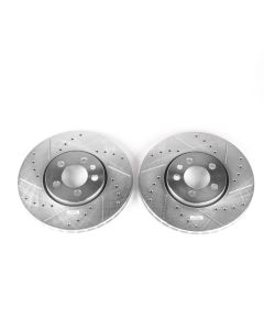 Power Stop 99-10 Volkswagen Beetle Front Evolution Drilled & Slotted Rotors - Pair - EBR641XPR