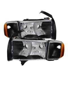 xTune Dodge Ram Sport Model Only 1999-2002 OEM Headlights Black HD-JH-DR99-SP-BK - 9032158