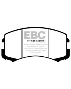 EBC 02-05 Mitsubishi Lancer 2.0 ES Yellowstuff Front Brake Pads - DP41678R