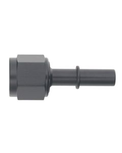 DeatschWerks 8AN Female Flare Swivel to 3/8in Male EFI Quick Disconnect - Anodized Matte Black - 6-02-0133-B
