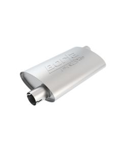 Borla Universal Pro-XS Muffler Oval 3in Inlet/Outlet Offset/Offset Notched Muffler - 400491