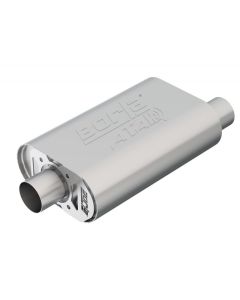 Borla CrateMuffler STOCK SBC 283/327/350 ATAK 2.5in Offset/Center 14in x 4.35in x 9in Oval Muffler - 400850