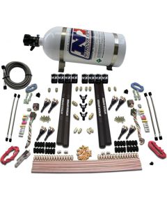 Nitrous Express SX2 Dual Stage 8 Solenoid /Gasoline Nitrous Kit (200-1200HP) w/10lb Bottle - 90009-10