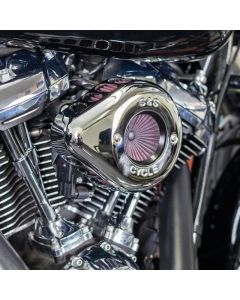 S&S Cycle 2017+ M8 Models Stealth Air Stinger Kit w/ Chrome Teardrop - 170-0717A