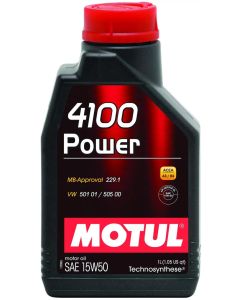 Motul 1L Engine Oil 4100 POWER 15W50 - VW 505 00 501 01 - MB 229.1 - 102773