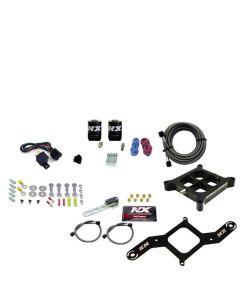 Nitrous Express 4150 Single Entry Billet Crossbar Nitrous Plate Kit (50-300HP) w/o Bottle - 63040-00