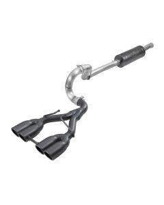 aFe Rebel Series 2.5in. 304 SS C/B Exhaust System 2018 Jeep Wrangler (JL) V6-3.6L - Black Tip - 49-38071-B