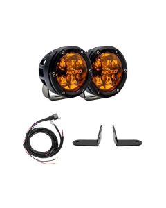 Rigid Industries 2017+ Polaris Pro R/Turbo R Revolve Amber PRO Grille Light Kit - 41651