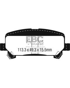 EBC 15+ Chevrolet Colorado 2.5 Ultimax2 Rear Brake Pads - UD1806