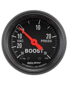 Autometer Z Series 52mm 30 In Hg.-Vac. / 30 PSI Boost / Vacuum Gauge - 2614