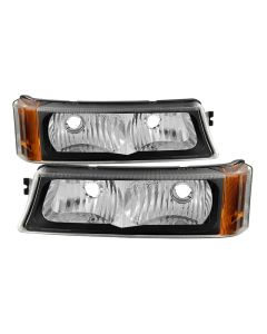 xTune Chevy Silverado 03-06 LED Bumper Lights Black CBL-JH-CSIL03-AM-BK - 5079305