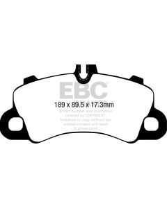 EBC 2018+ Porsche Cayenne (3rd Gen) 3.0L Turbo Extra Duty Front Brake Pads - ED92379
