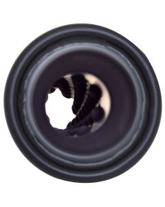 Gibson Rolled Edge Angle-Cut Muffler Quiet Tip - 4in OD/2.25in Inlet/12in Length - Black Ceramic - 500659-B
